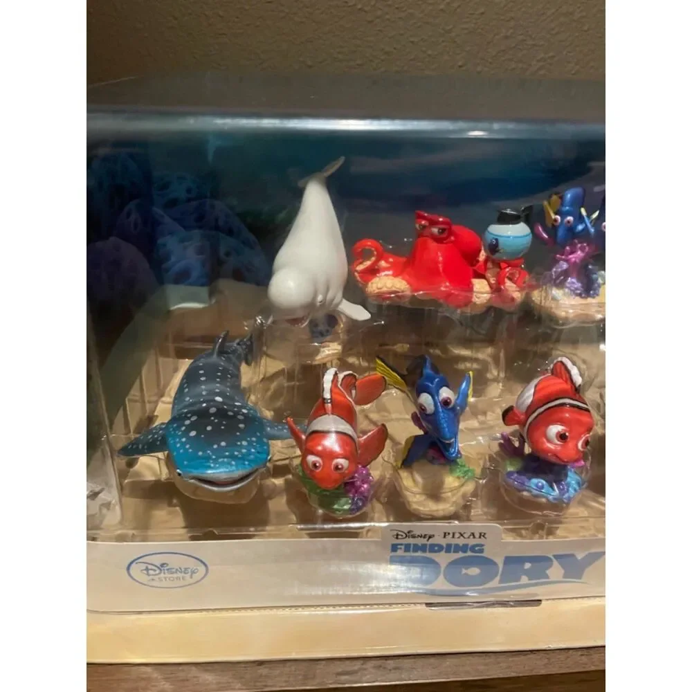 NEW Disney Store Deluxe Finding Dory Figurine Play Set 9 Cake Topper Decor Nemo